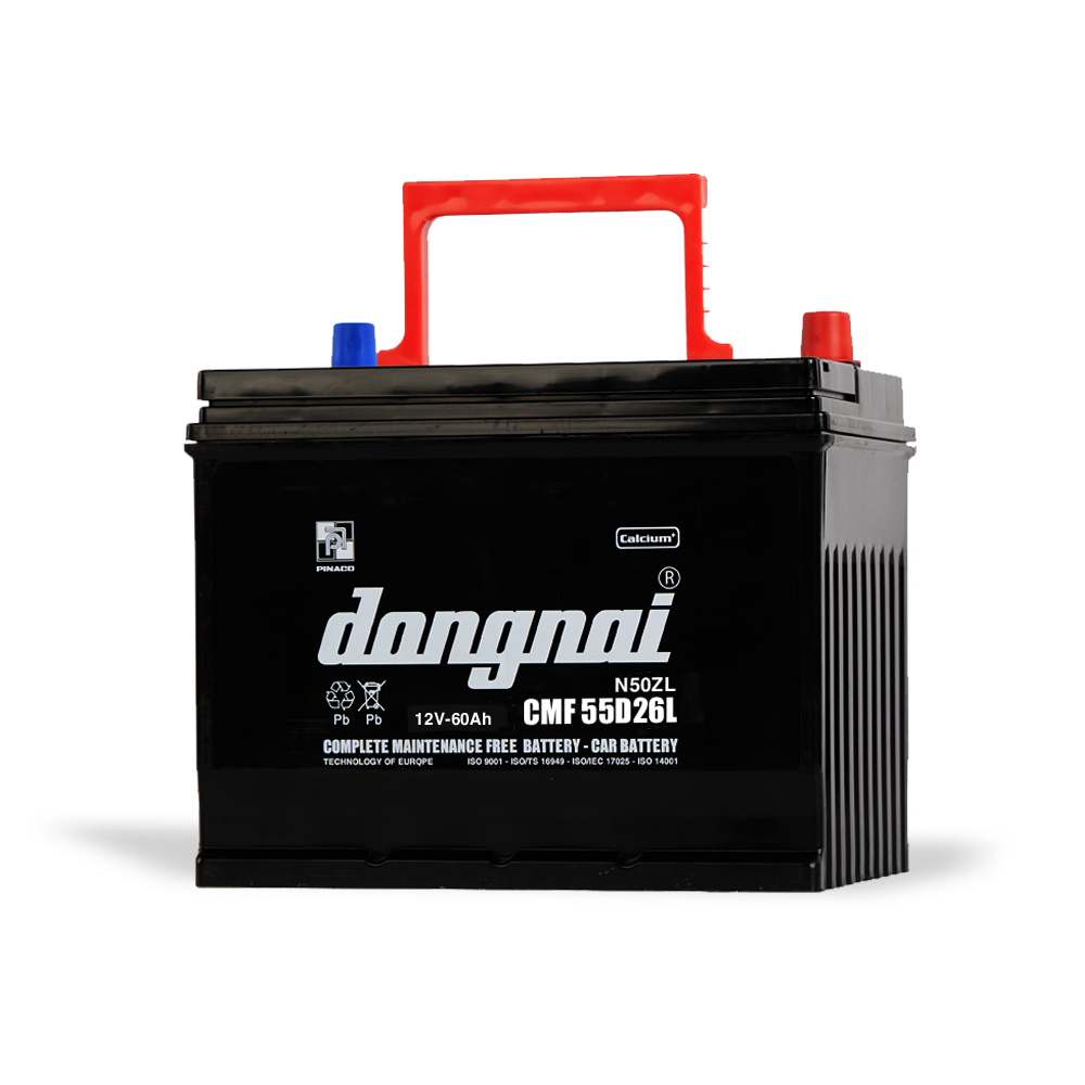 Ắc quy khô miễn bảo dưỡng Đồng Nai CMF 55D26L | 12V - 60Ah