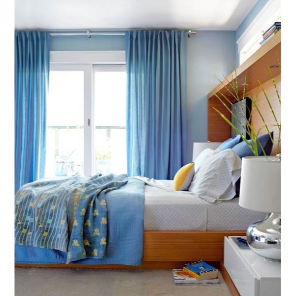 Rèm cửa vải LUCYM39-17 có thanh treo hợp kim nhôm màu vàng đồng đầu nhọn - cao cố định 1m2