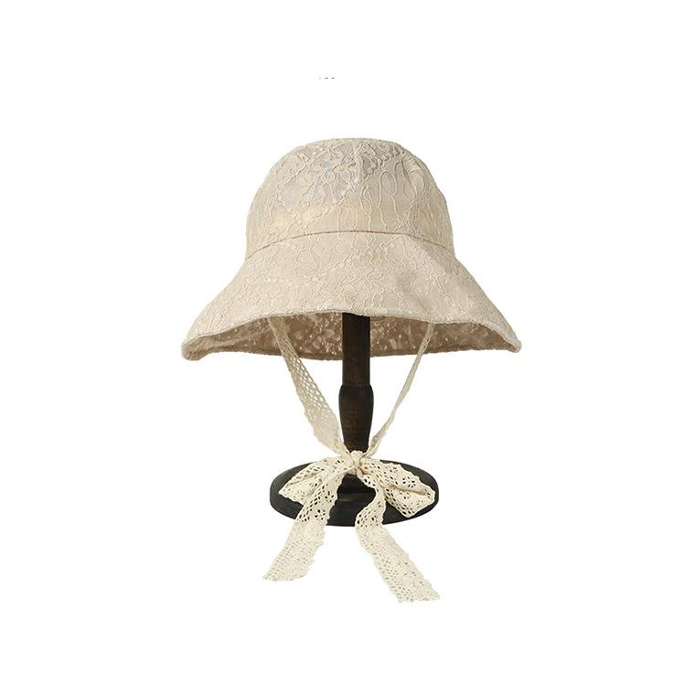 OMEA Ren Nón Nữ Dễ Thương Hoa Người Cá Nón Đi Biển Mùa Hè Áo Có Thể Điều Chỉnh Nơ Rộng Vành Bonnet Thanh Lịch Nón Cao Cấp
