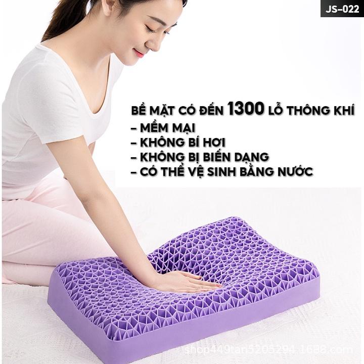 Gối Đầu Silicon Cao Su Non Cải Thiện Tình Trạng Mỏi Cổ Vai Gáy Kiến Tạo Giấc Ngủ Sâu Và Ngủ Ngon JS-022