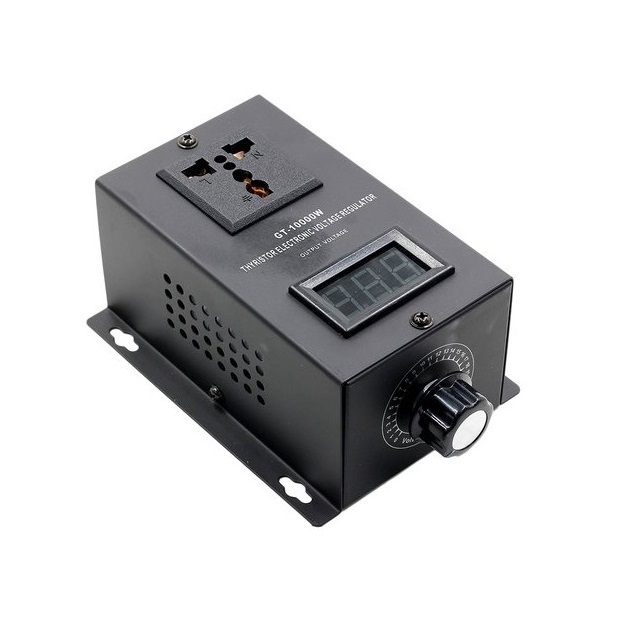 Dimmer GT-10000W 0-220VAC Có Led Hiển Thị Có Núm Điều Chỉnh Tốc Độ