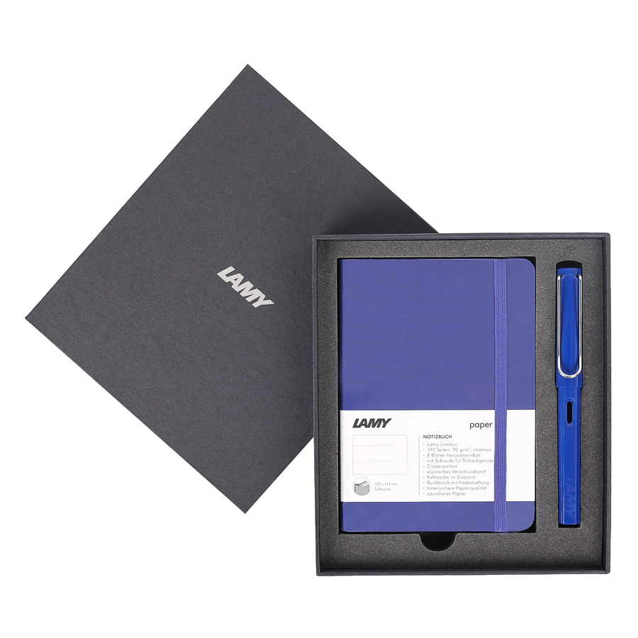 Gift Set Lamy Notebook A6 Softcover Blue + Lamy Safari Blue - GSA6-SA0010