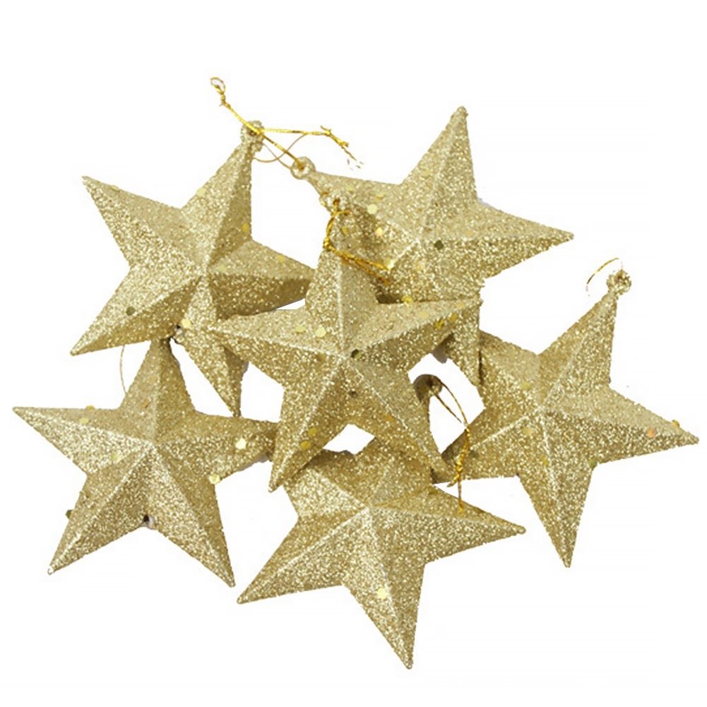 Sét 10 ngôi sao trang trí noel mini