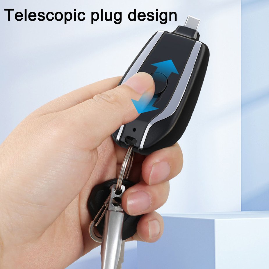 Móc khóa kèm sạc dự phòng điện thoại 2 in 1 nhỏ gọn cao cấp