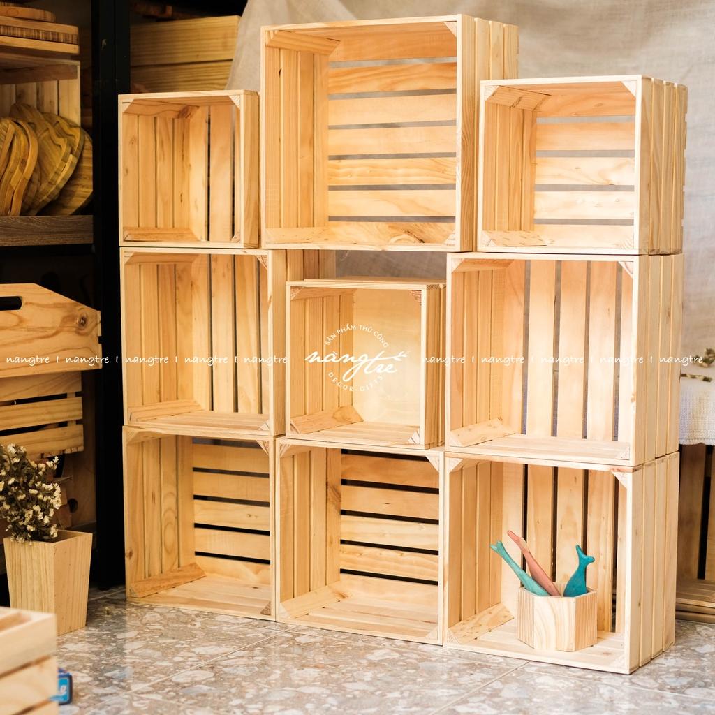 Thùng gỗ pallet vuông/Wooden pallet