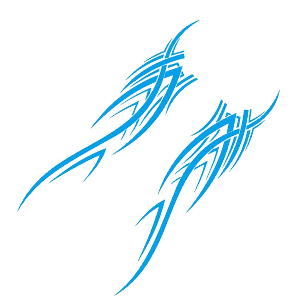 Pair Waterproof Car Body Side Truck Decal Vinyl Flame Graphics Racing Stripes Sticker Universal