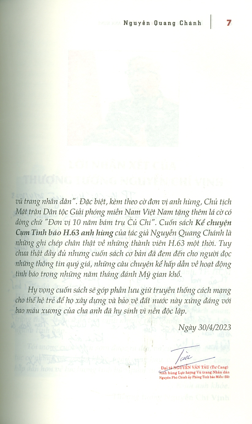 Kể Chuyện Cụm Tình Báo H.63 Anh Hùng - Những Câu Chuyện Tình Báo Thót Tim Không Phải Ai Cũng Biết (Bản in màu)