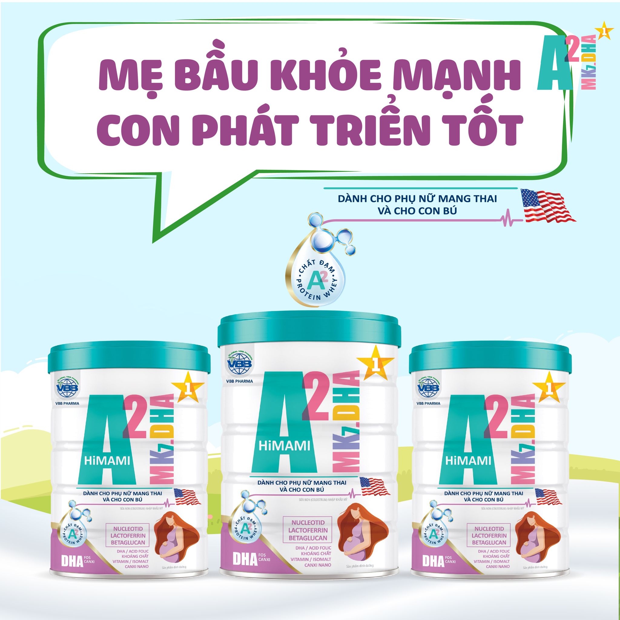 Sữa Bột A2 Mk7.DHA HiMami- Sữa Mẹ Bầu Hoàn Thiện