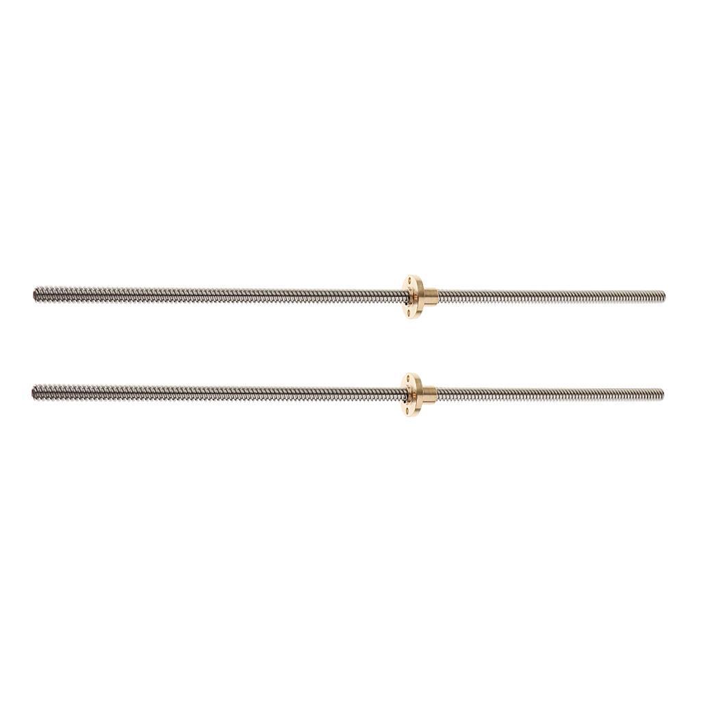 2pcs 330mm Stainless Steel 8mm Screw Rail Rod For 3D Printer Z Axis
