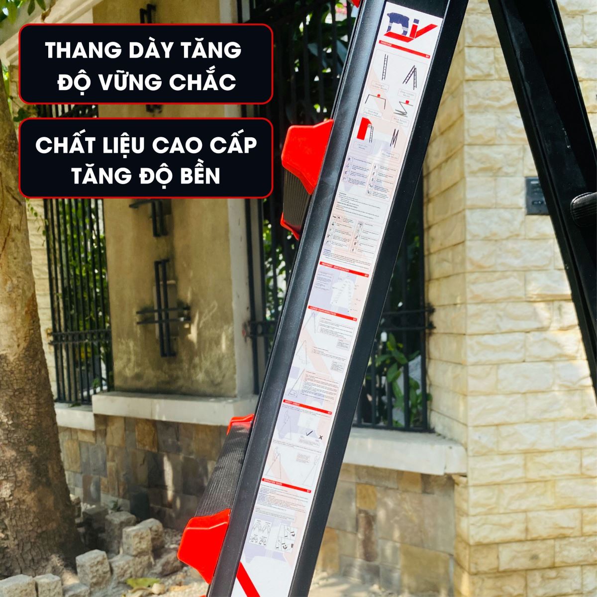 Thang Nhôm Gấp Đa Năng DIY MTL-44B chiều cao sử dụng tối đa chữ A 1.96M chữ I 4.05M