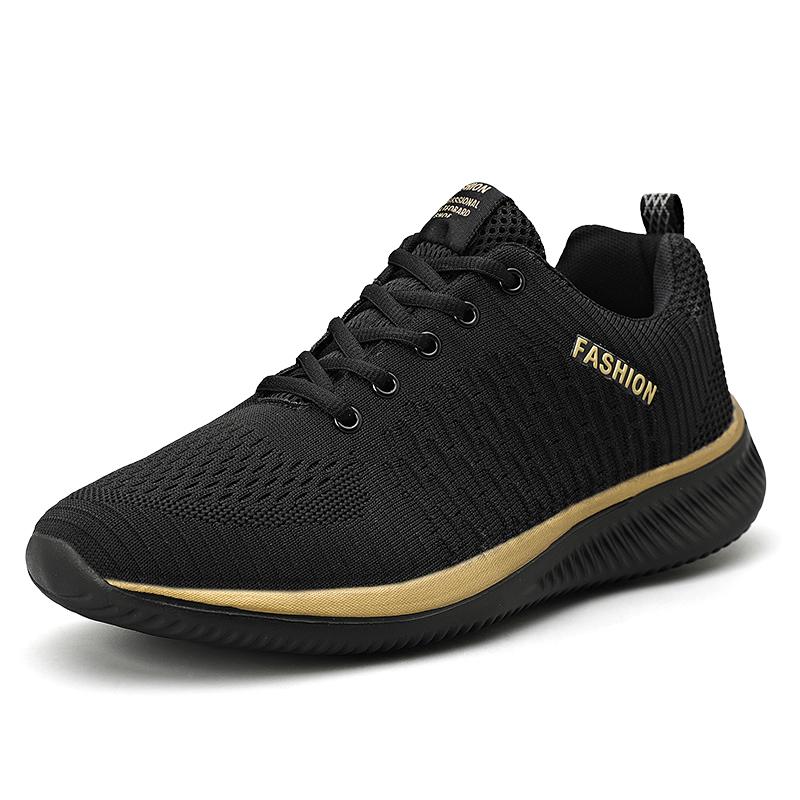 Nam Chạy Bộ 2023 Thoải Mái Giày Thể Thao Nam Xu Hướng Nhẹ Giày Đi Bộ Nam Giày Thoáng Khí Zapatillas Color: BlackGray Shoe Size: 39