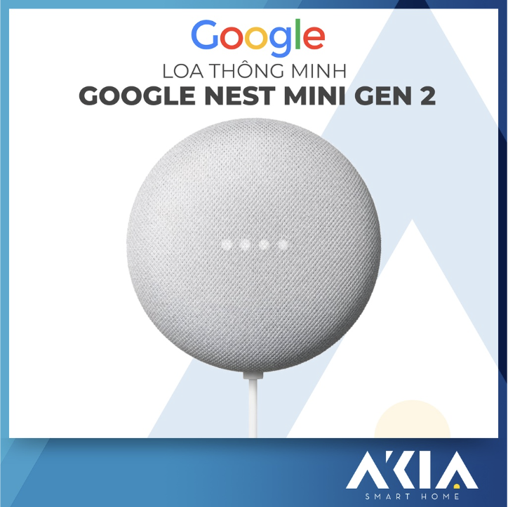 Loa Thông Minh Google Nest Mini Gen 2 - Loa Google Tích Hợp Trợ lý ảo Google Assistant Thế hệ thứ 2 - Hàng Chính Hãng