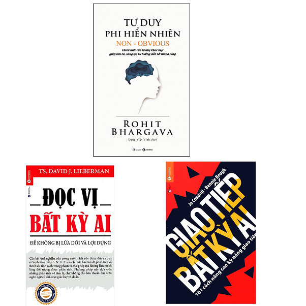 Bộ 3 cuốn sách kỹ năng sống cần thiết để hướng tới thành công: Đọc Vị Bất Kỳ Ai - Giao Tiếp Bất Kỳ Ai - Tư Duy Phi Hiển Nhiên