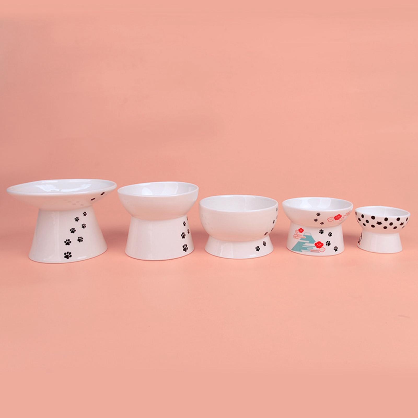 Pets Feeder Tray Water Dispenser Feeding Bowl Cats Food Bowl Plate for Small Dog