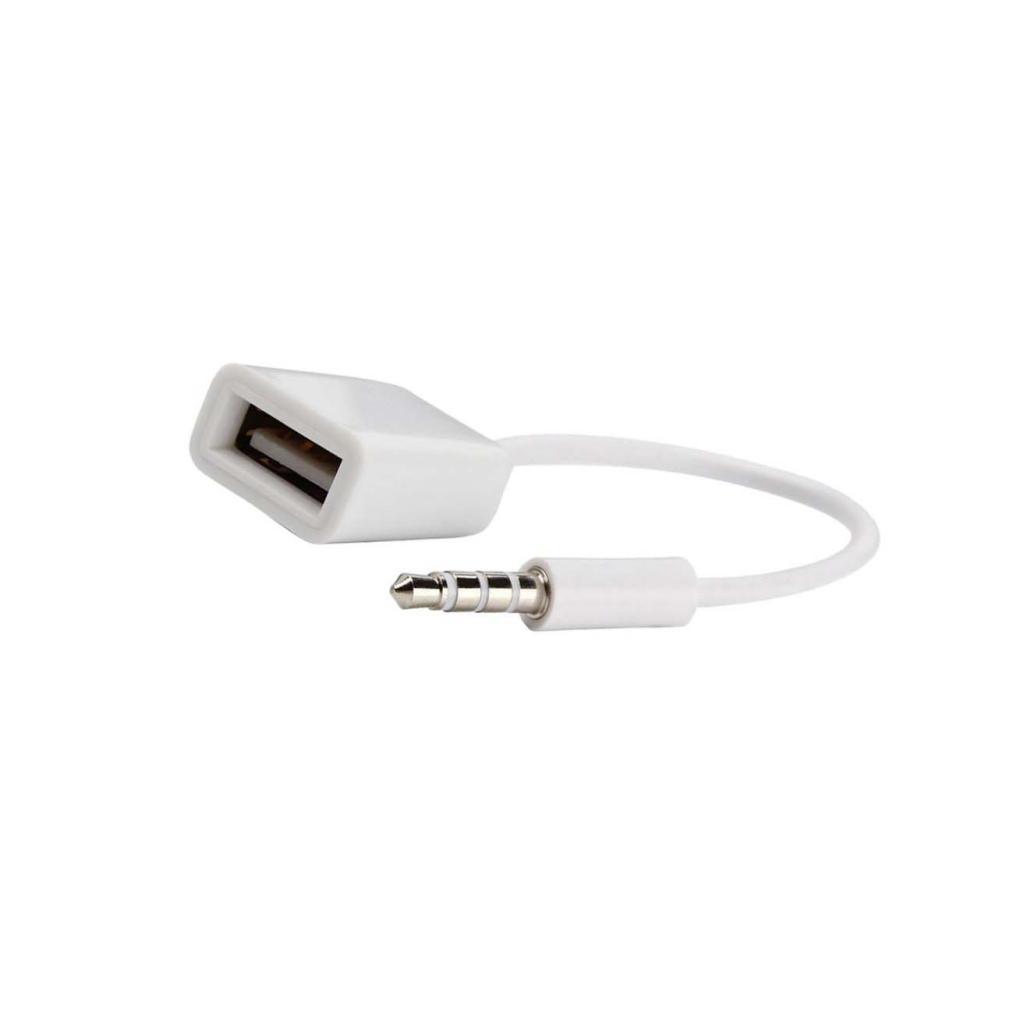 4X 3.5mm Male AUX Audio Plug Jack to USB 2.0 Female Converter Cable for Car