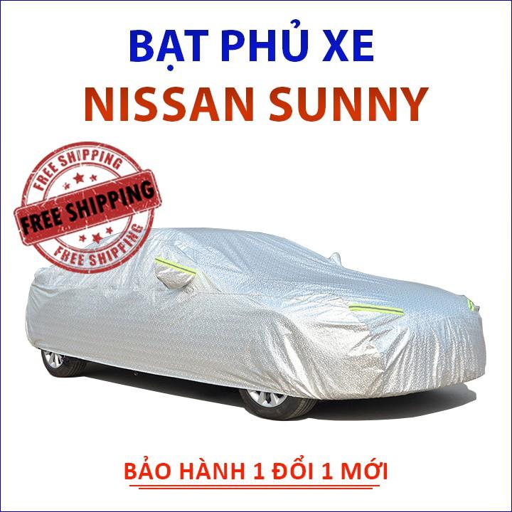 Bạt che phủ xe ô tô 5 chỗ Nissan Sunny, Bạt trùm xe hơi 5 chỗ cao cấp chất liệu vải PEVA chống nắng mưa không thấm nước