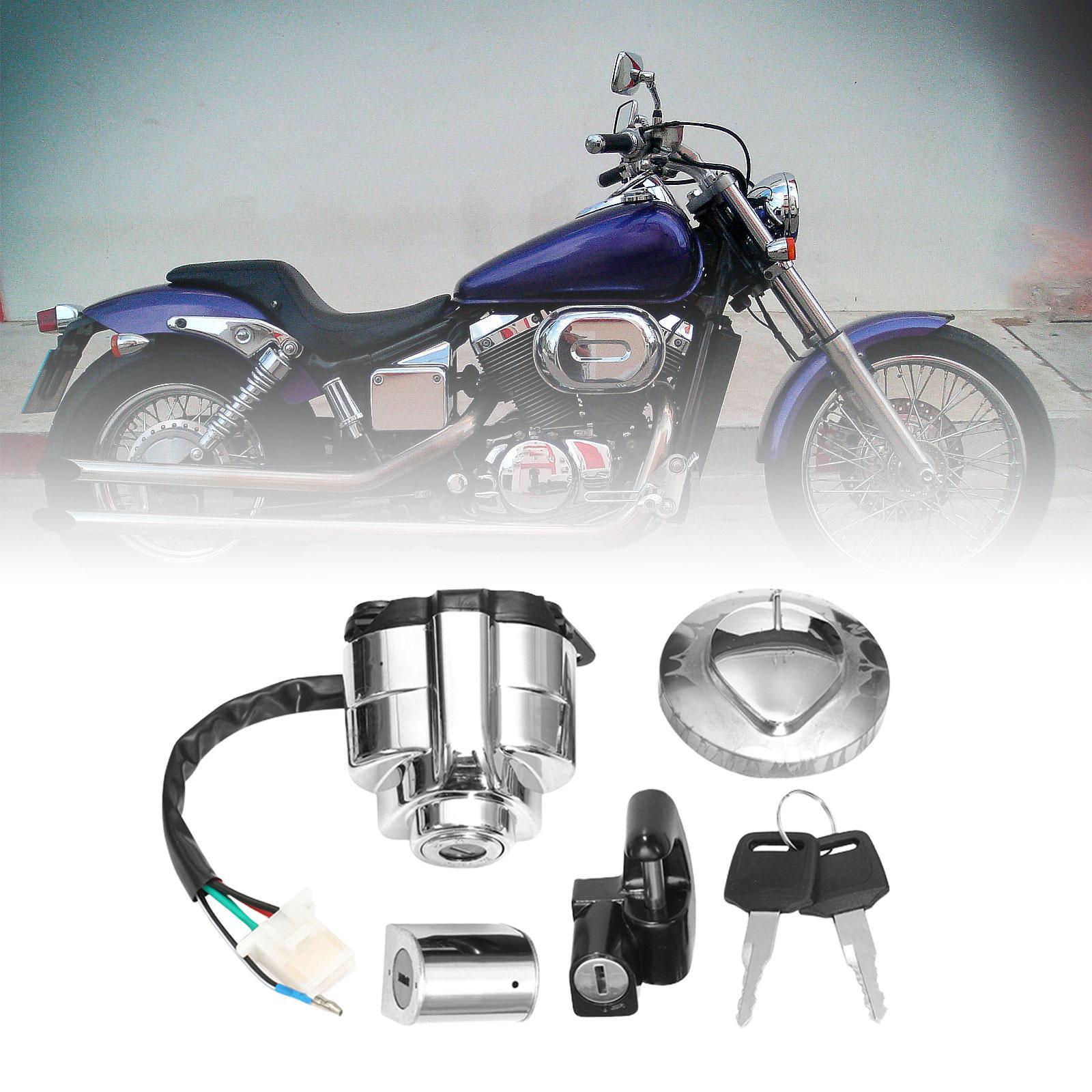 Ignition Fuel Tank Cap Cover Set for Shadow VT 400