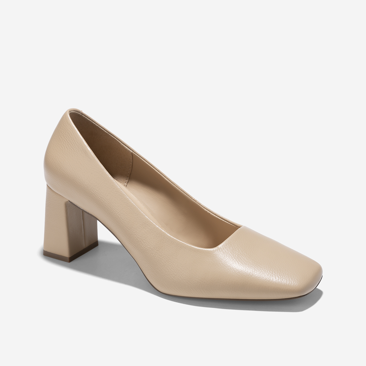 Giày bít mũi vuông block heel - BMN 0638