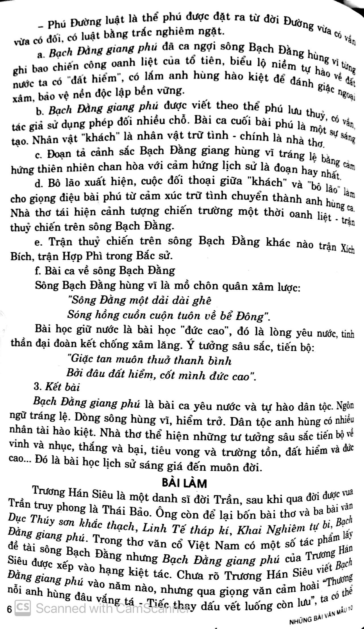 Những Bài Văn Mẫu 10
