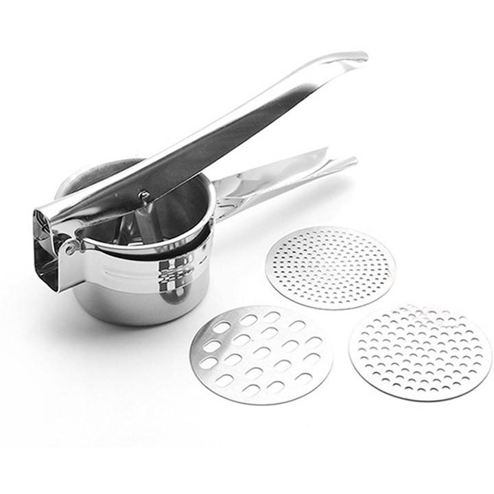 Dụng cụ làm bún mì , ép củ quả đa năng 3 vỉ Inox