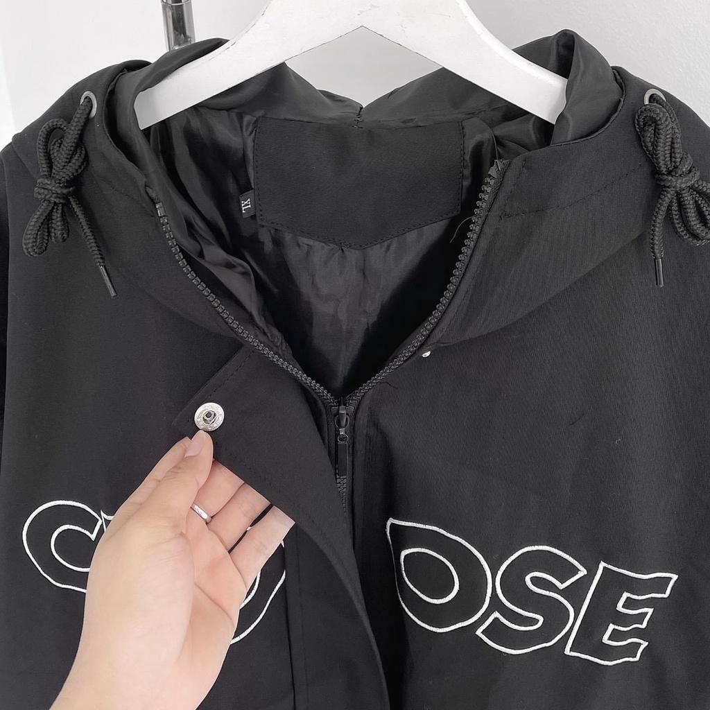 Áo khoác ngoài CHOOSE form rộng unisex nam nữ - chất vải kaki lót dù dày dặn 2 lớp - SHOP MAYLAN