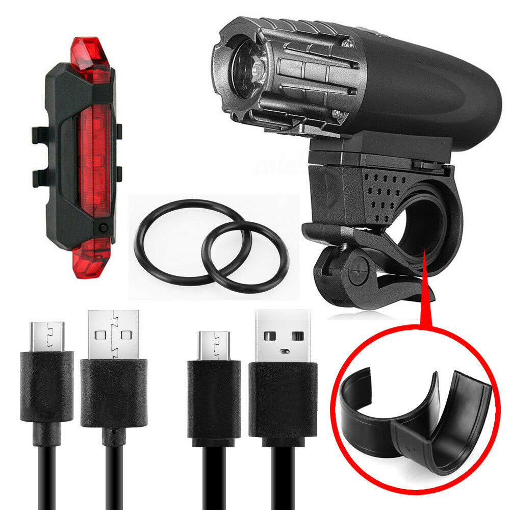 Đèn Xe Đạp Không Thấm Nước Có Thể Sạc Lại USB