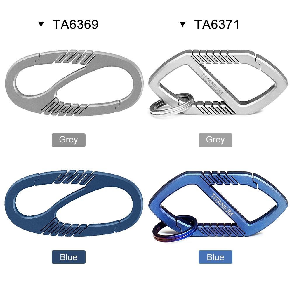 Móc chìa khóa hợp kim titan siêu nhẹ Carabiner