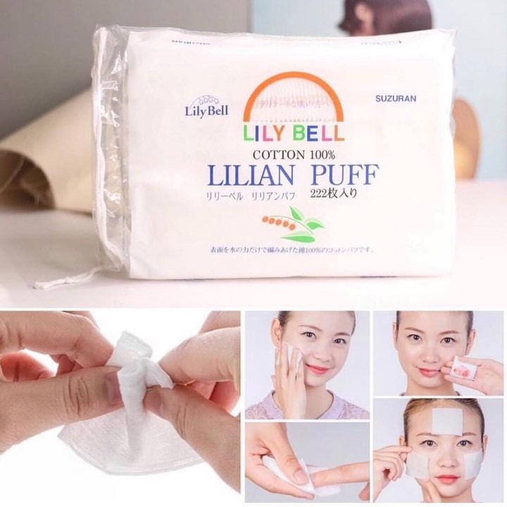 Bông Tẩy Trang Lily Bell Cotton 100% Lilian Puff