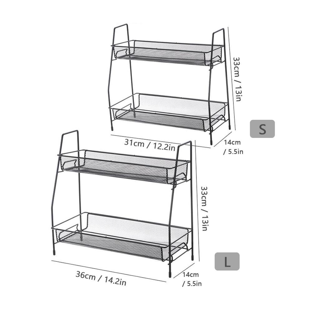 Kệ đựng đồ 2 tầng bằng sắt dùng cho nhà bếp , nhà tắm