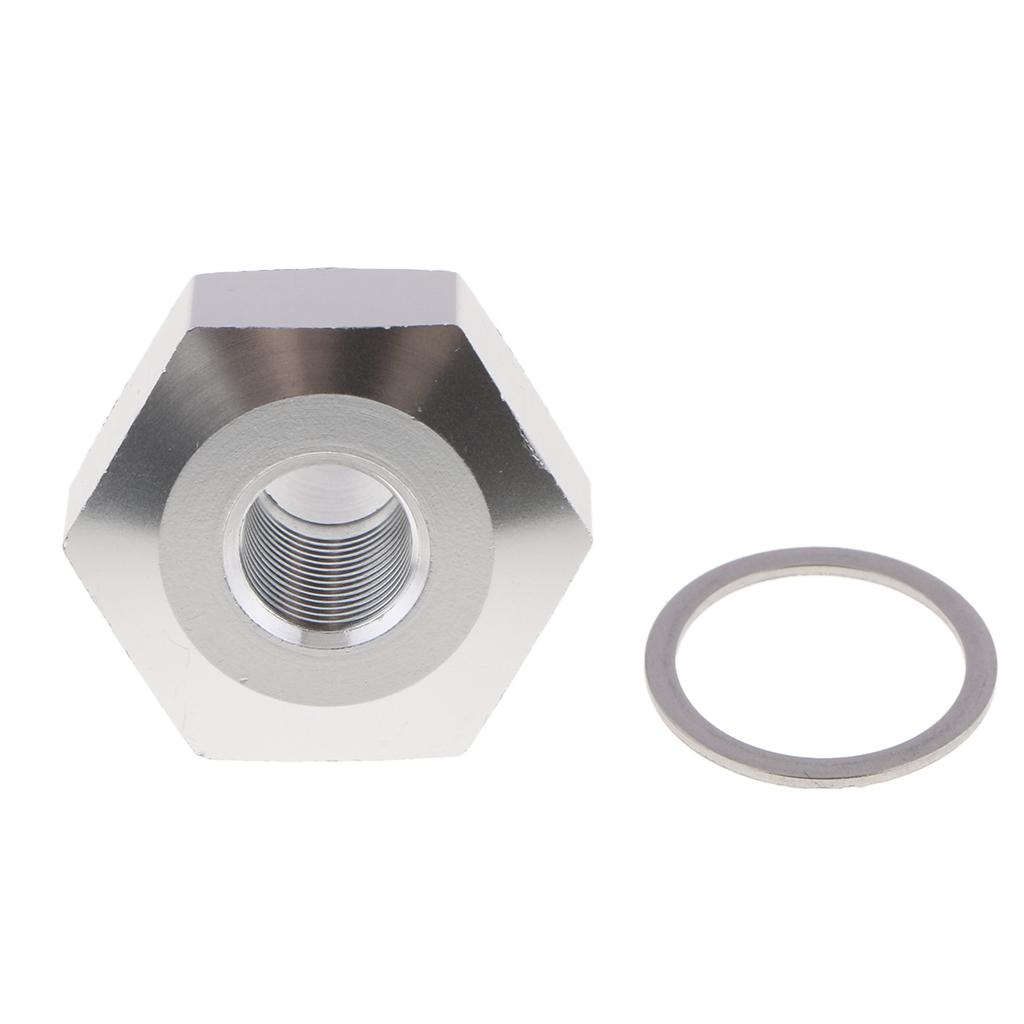 Oil Pressure Sensor Adapter M16X1.5 to 1/8 NPT Turbo Feed Port Gauge Adapter with Gasket,Sliver