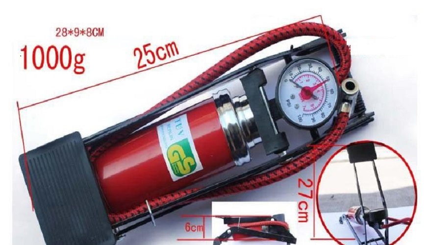 Dụng Cụ Bơm Hơi Dùng Chân High Pressure Tiện Lợi Chuyên Dùng Cho Xe Đạp, Xe Máy, Ô Tô
