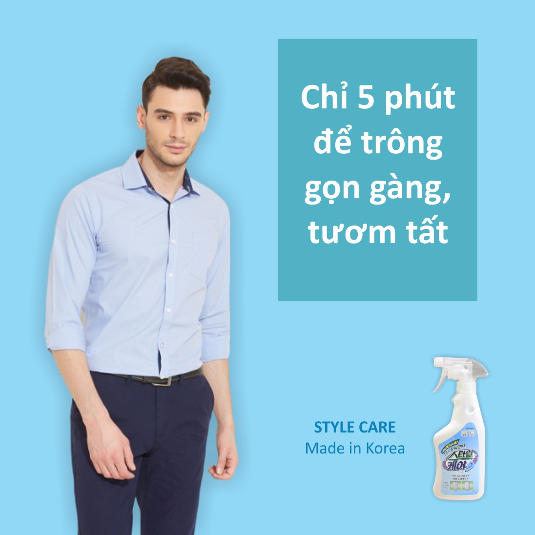 Xịt Xóa Vết Nhăn và Khử Mùi Áo Quần Detergent Revolution - Chai 300ml