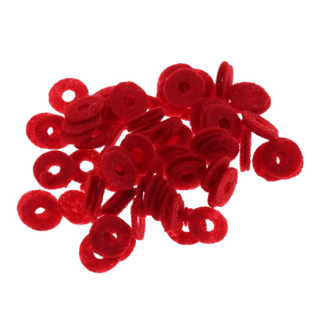 1 Pack DIY Red Small Piano Balance Rail Wool Felt Punchings for Pianist