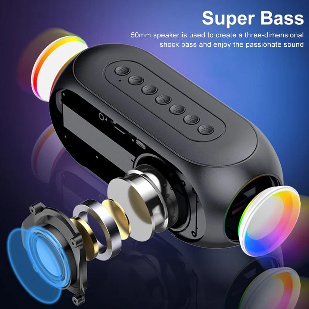 S8 Wireless Bluetooth Loa HD HD LED hiển thị đa chức năng âm thanh âm thanh âm thanh âm thanh âm thanh âm thanh FM Radio TF Card phát lại âm nhạc Aux. Color: Blue
