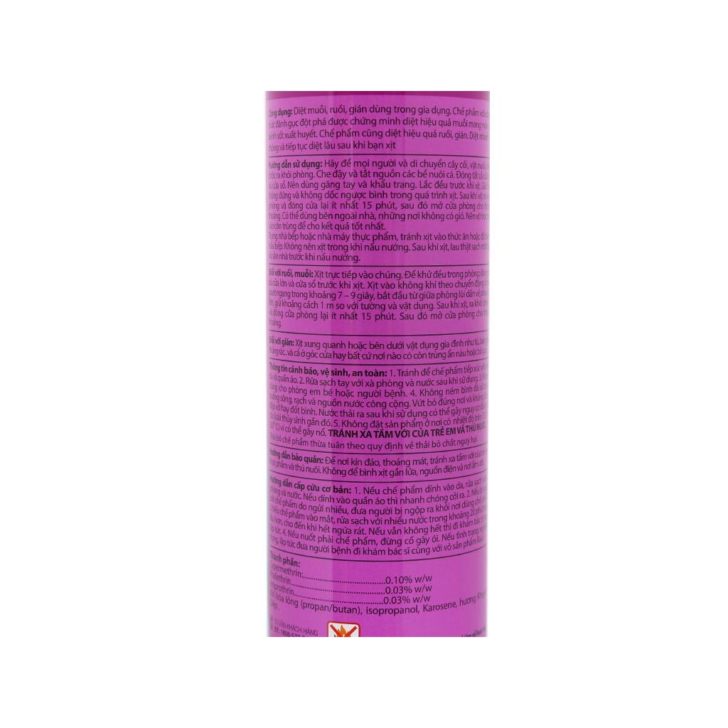 Bình xịt côn trùng Raid Hương Dầu Khuynh Diệp 600ml
