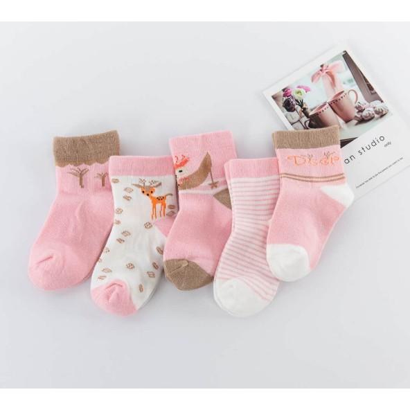 Set 5 đôi tất cao cổ cực ấm gồm nhiều mâu cho bé trai bé gái đến 12 tuổi