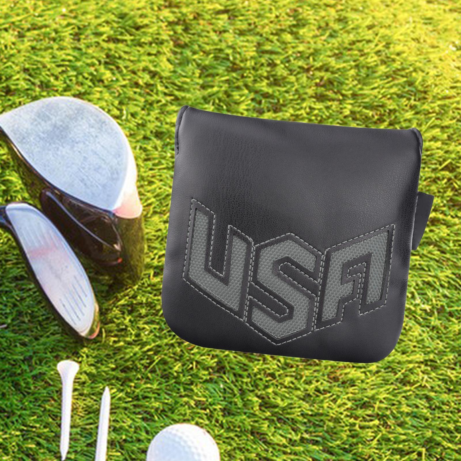 Golf Putter Head Cover Durable PU Leather Golf Club Headcover Head Protector