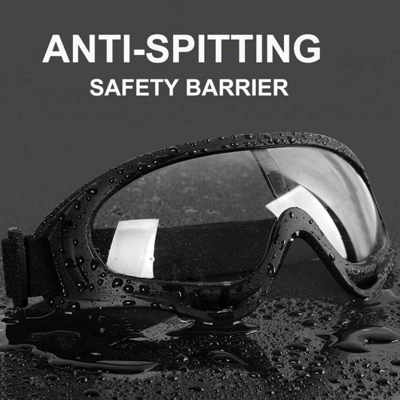 Protective Goggles Safety Anti Fog/Splash/Scratch Goggle Over Glasses Clear Eye Protection-Perfect for Construction, DIY, Shooting, Welding, Lab