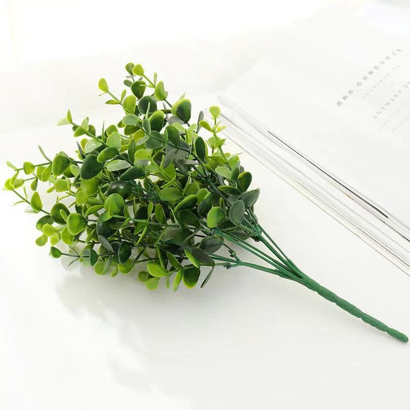 Cành cỏ nhân tạo xanh cao 30cm trang trí điểm bình hoa