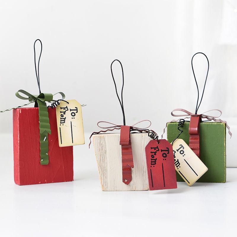 Phụ kiện treo trang trí cây thông giáng sinh bằng gỗ