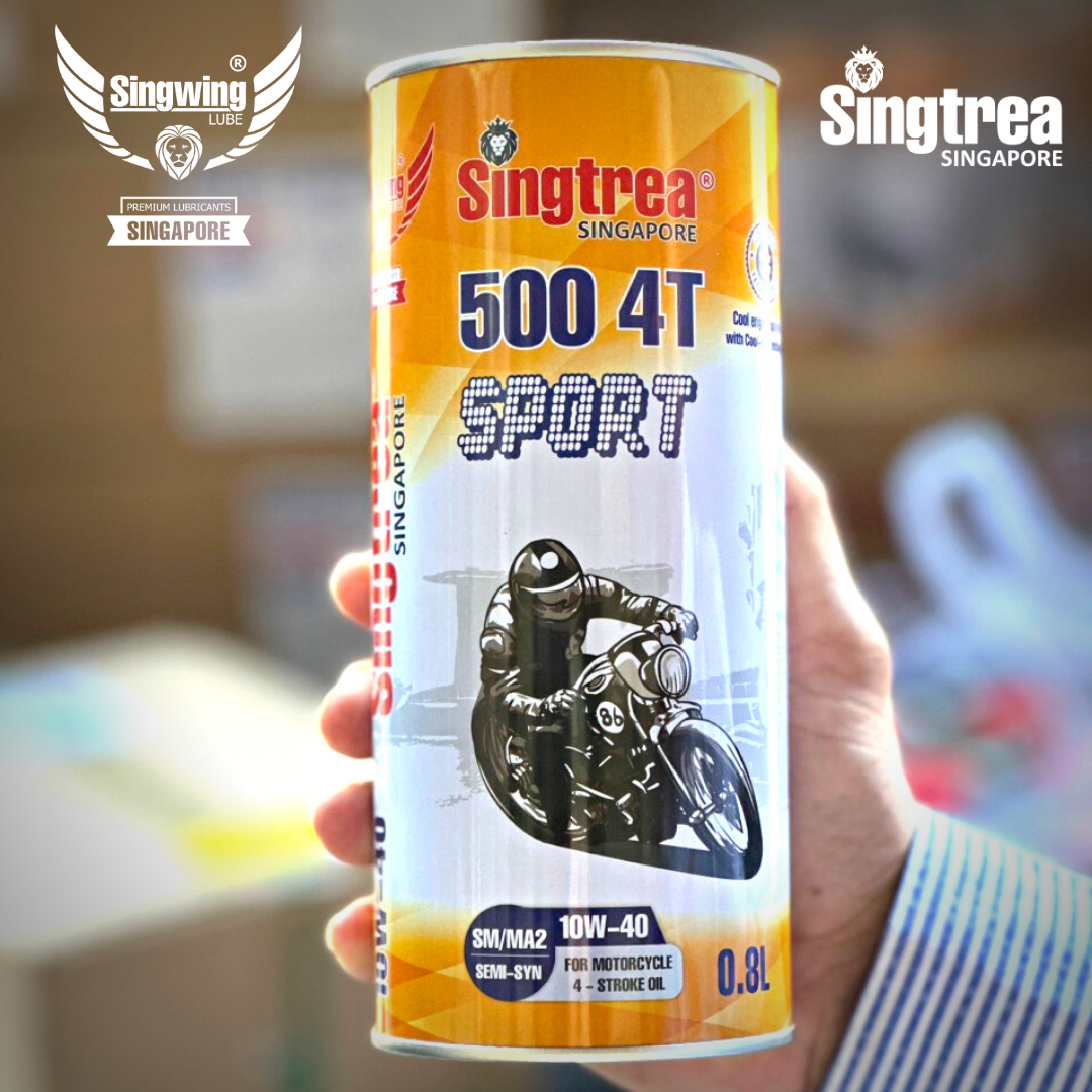 - Nhớt xe máy Singtrea 500 Sport 4T 10W40 Lon 0.8L