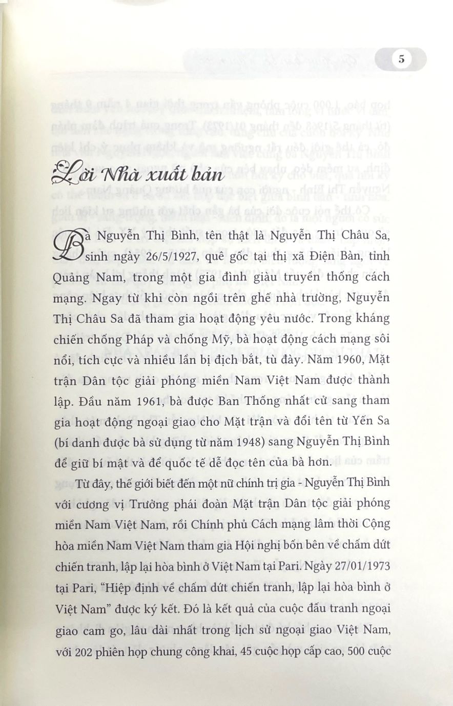 Hồi Ký Nguyễn Thị Bình - Gia Đình, Bạn Bè Và Đất Nước - ST