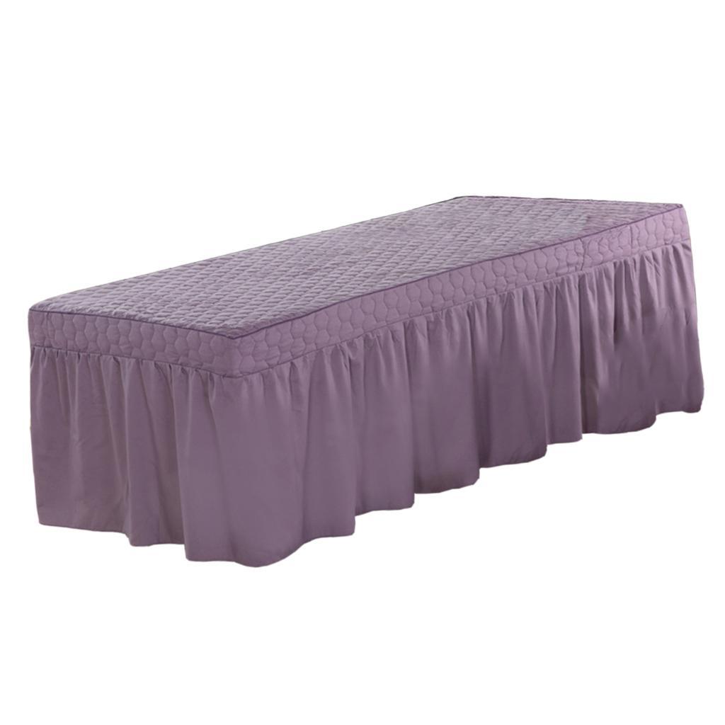 Massage Table Skirt Beauty Bed Cover Valance Sheet  2 White