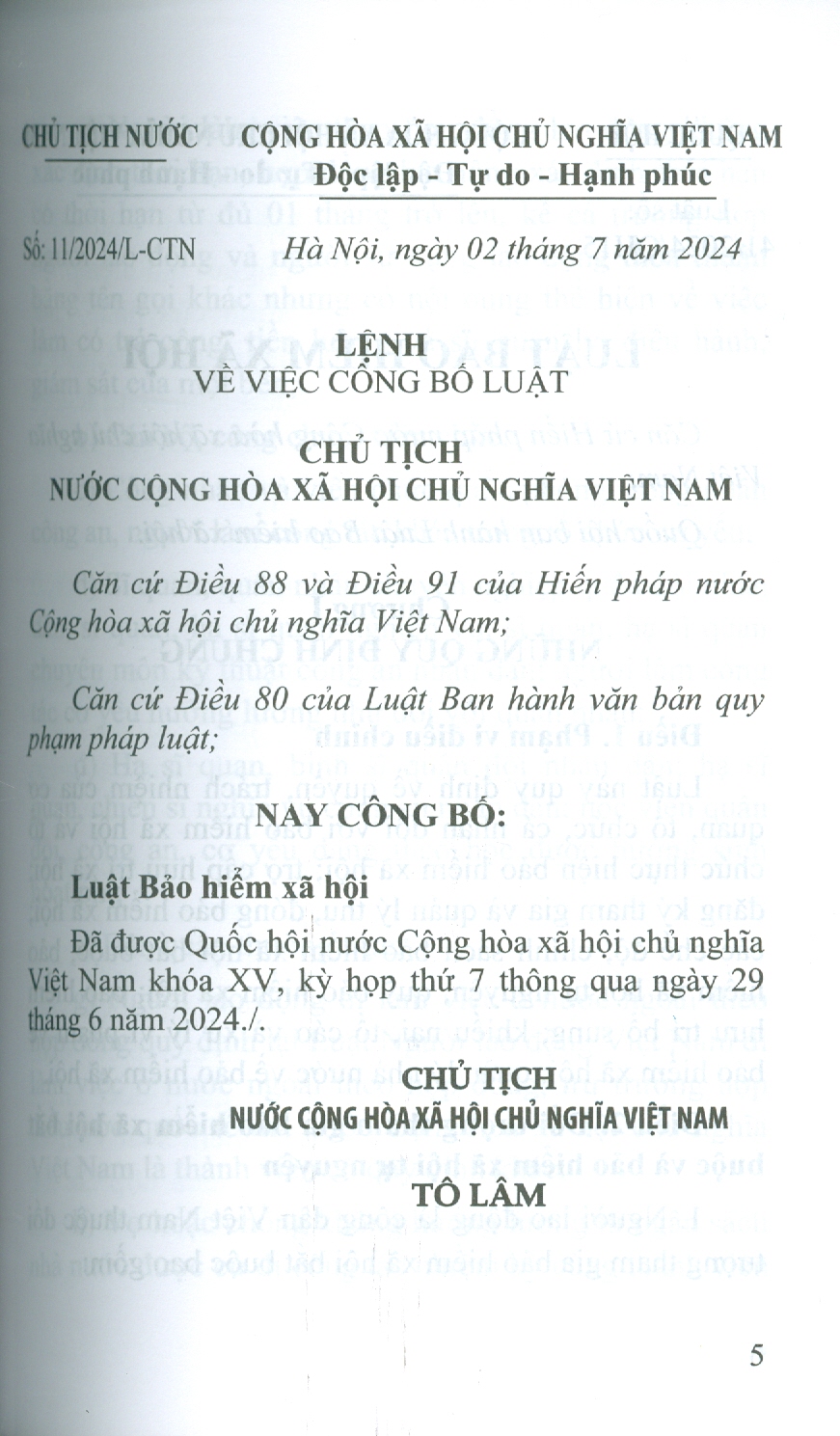 Luật Bảo Hiểm Xã Hội Năm 2024