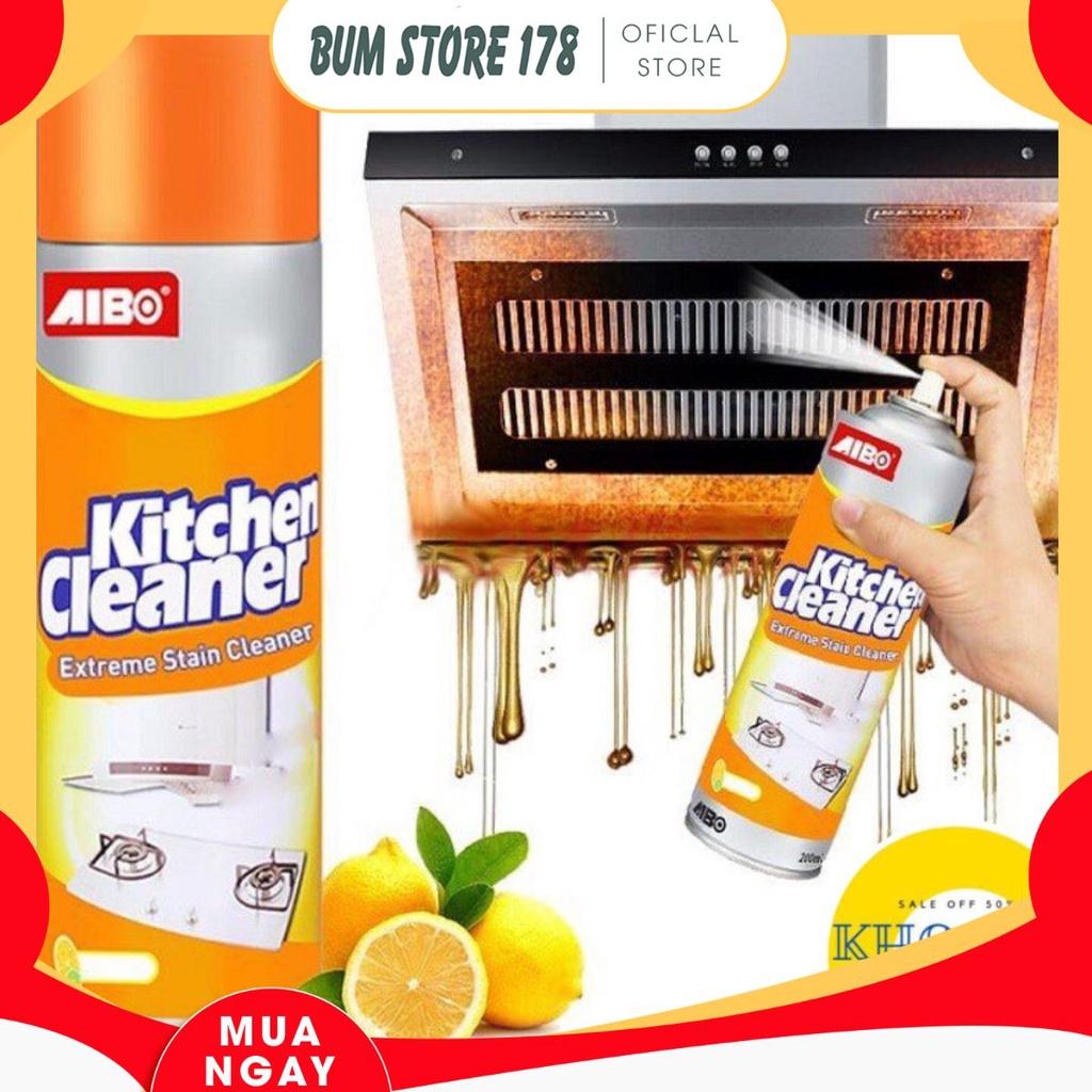 Bình Xịt Bọt Tuyết Tẩy Rửa Siêu Sạch Màu Cam Kitchen Cleaner Nhà Bếp 500ml