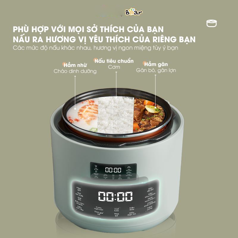 Nồi áp suất Bear SB-AS25L 2.5L (600W) - Hàng chính hãng