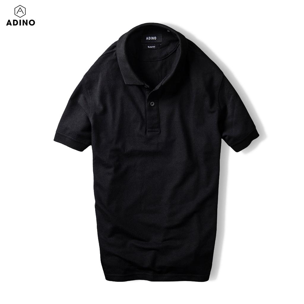 Áo polo nam ADINO 6 màu vải cotton co giãn nhẹ dáng công sở slimfit hơi ôm trẻ trung PL40-PL50