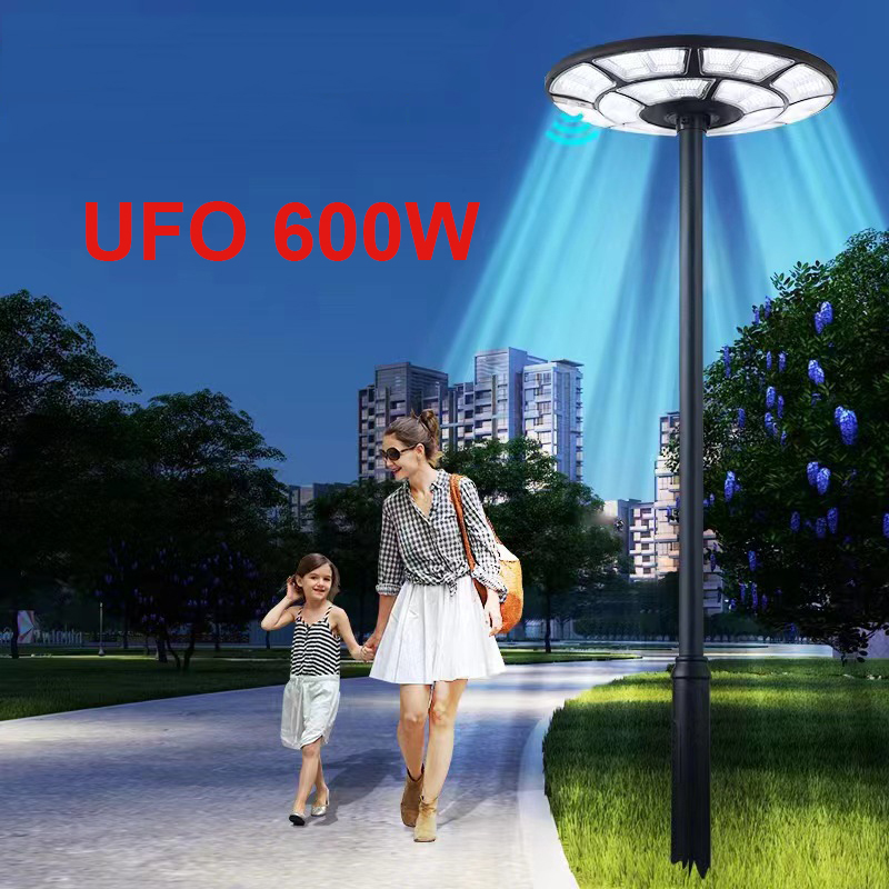 Đèn năng lượng mặt trời UFO 600W,13 Khoang,Vỏ nhựa ABS,Tấm pin liền,Cảm biến chuyển động, Ánh sáng trắng- 600WUFO