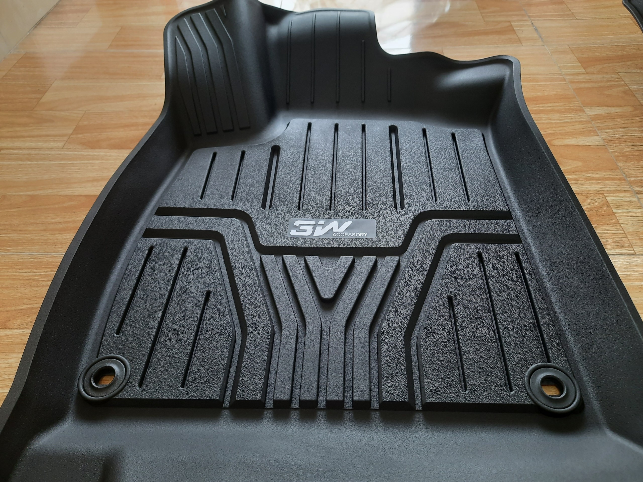 Thảm lót sàn xe ô tô HONDA ACCORD 2017-đến nay Nhãn hiệu Macsim 3W chất liệu nhựa TPE đúc khuôn cao cấp - màu đen