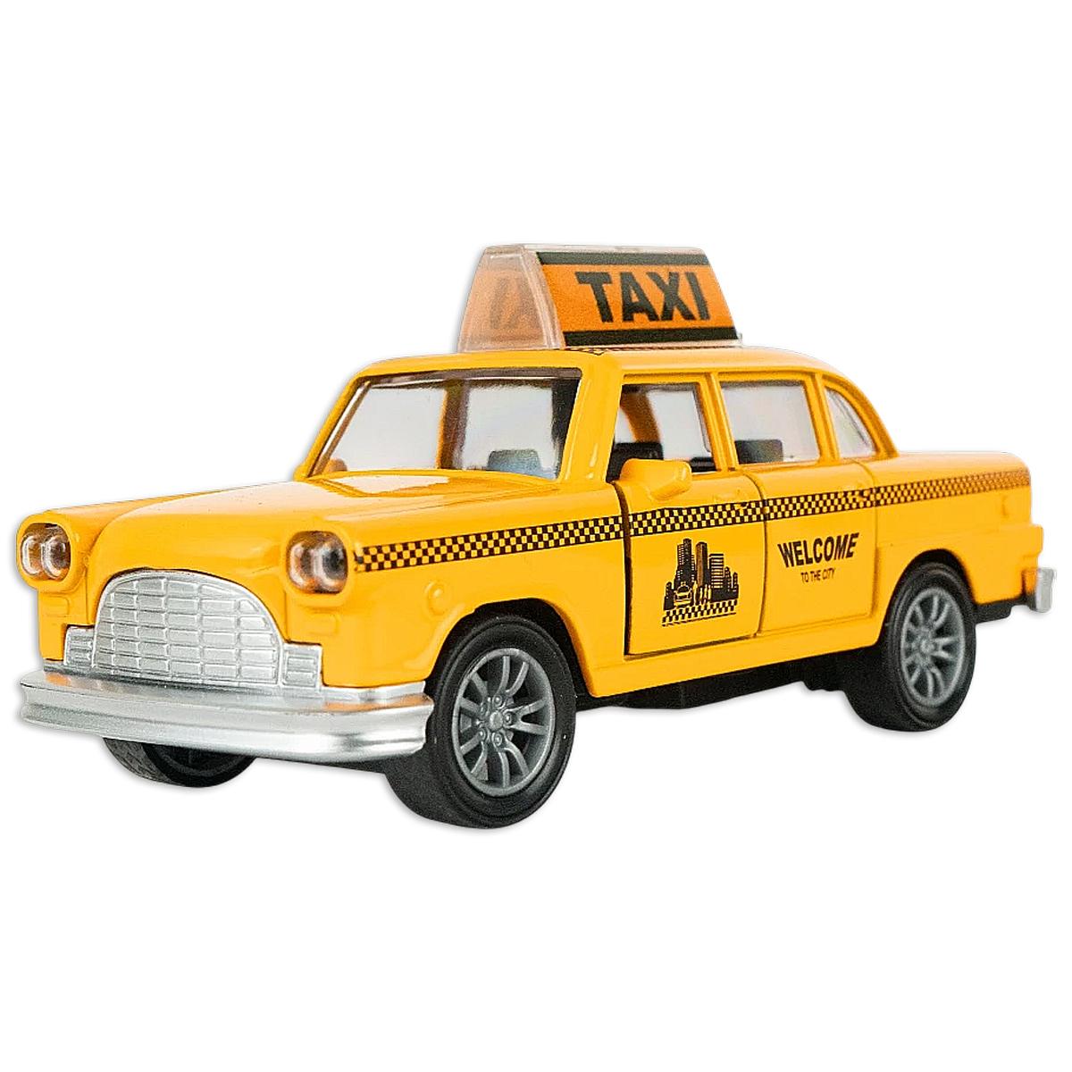 Đồ Chơi Mô Hình Xe Taxi Chạy Trớn - Toys&amp;Joys 53224 - Màu Vàng